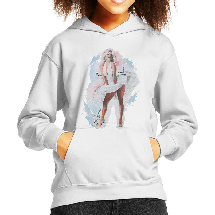 Sidney Maurer Original Portrait Of Marilyn Monroe Skirt Kid's Hooded Sweatshirt