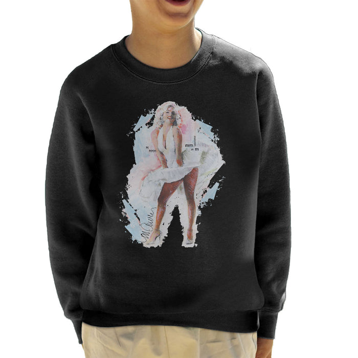 Sidney Maurer Original Portrait Of Marilyn Monroe Skirt Kid's Sweatshirt