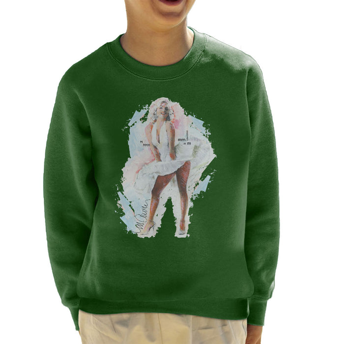 Sidney Maurer Original Portrait Of Marilyn Monroe Skirt Kid's Sweatshirt