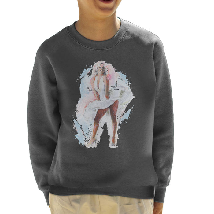Sidney Maurer Original Portrait Of Marilyn Monroe Skirt Kid's Sweatshirt