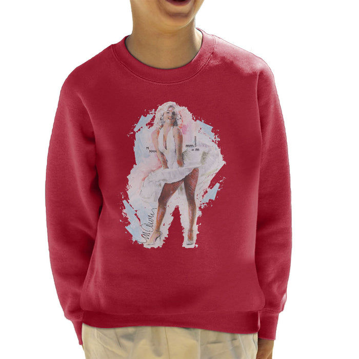 Sidney Maurer Original Portrait Of Marilyn Monroe Skirt Kid's Sweatshirt