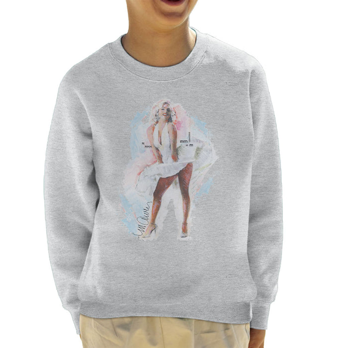 Sidney Maurer Original Portrait Of Marilyn Monroe Skirt Kid's Sweatshirt