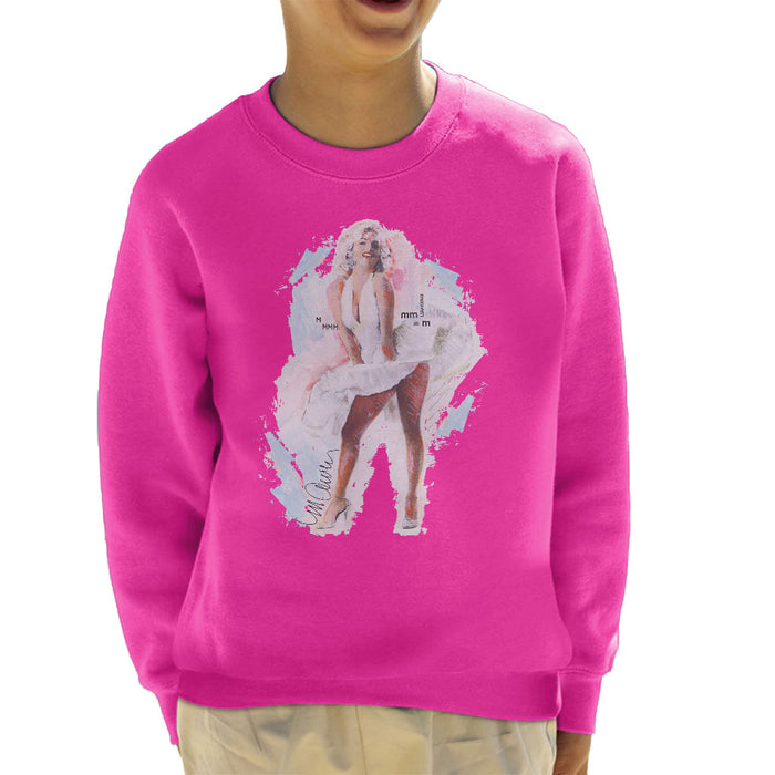 Sidney Maurer Original Portrait Of Marilyn Monroe Skirt Kid's Sweatshirt