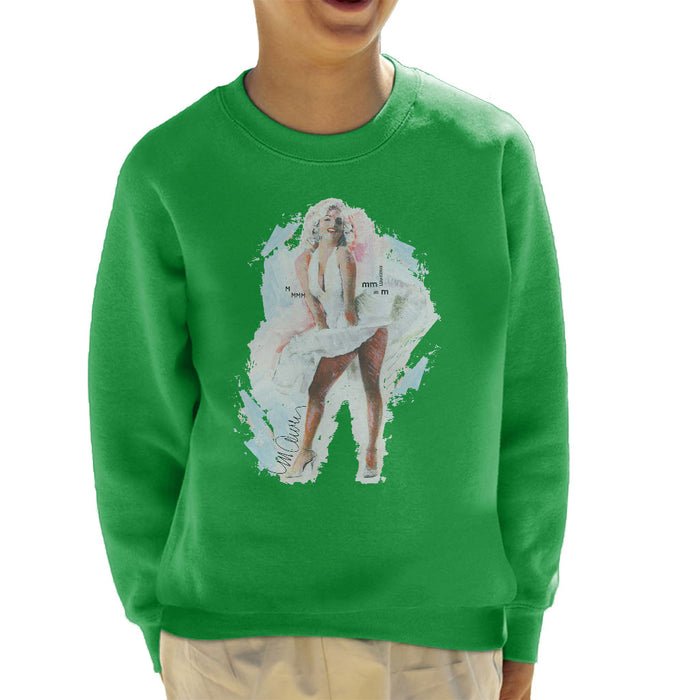 Sidney Maurer Original Portrait Of Marilyn Monroe Skirt Kid's Sweatshirt