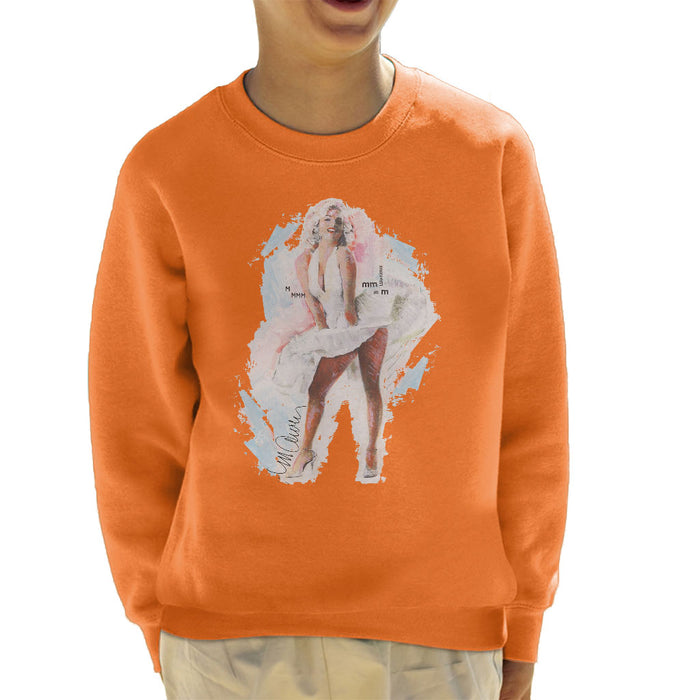 Sidney Maurer Original Portrait Of Marilyn Monroe Skirt Kid's Sweatshirt