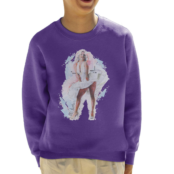 Sidney Maurer Original Portrait Of Marilyn Monroe Skirt Kid's Sweatshirt