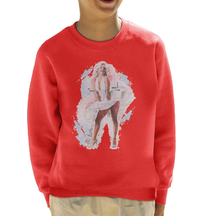 Sidney Maurer Original Portrait Of Marilyn Monroe Skirt Kid's Sweatshirt