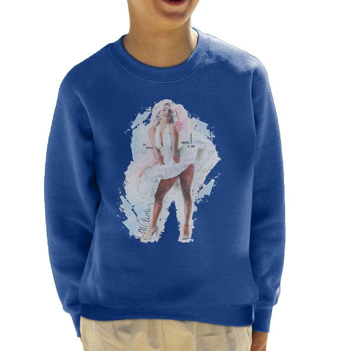 Sidney Maurer Original Portrait Of Marilyn Monroe Skirt Kid's Sweatshirt