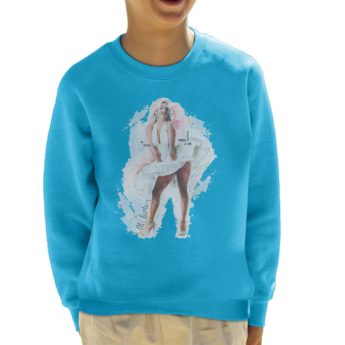 Sidney Maurer Original Portrait Of Marilyn Monroe Skirt Kid's Sweatshirt