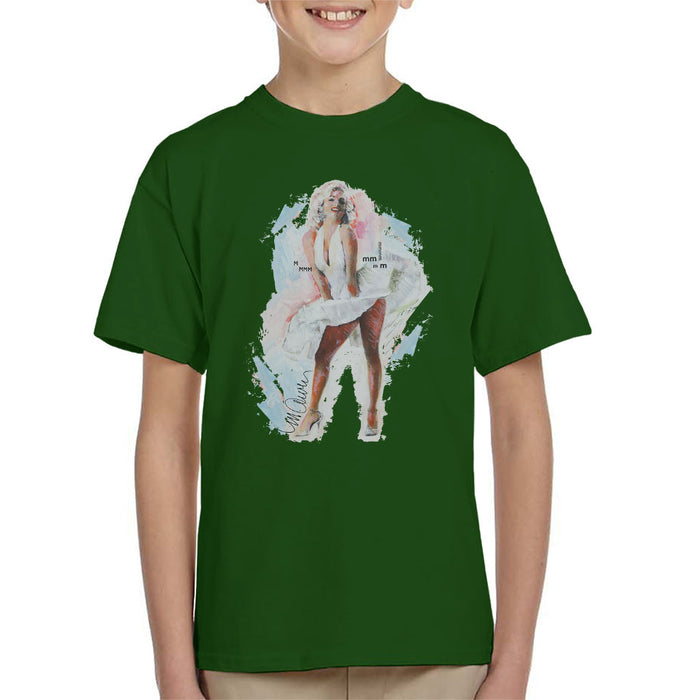Sidney Maurer Original Portrait Of Marilyn Monroe Skirt Kid's T-Shirt