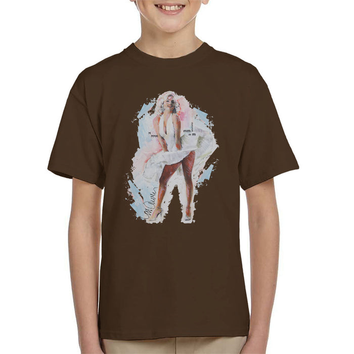 Sidney Maurer Original Portrait Of Marilyn Monroe Skirt Kid's T-Shirt