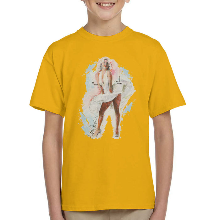Sidney Maurer Original Portrait Of Marilyn Monroe Skirt Kid's T-Shirt
