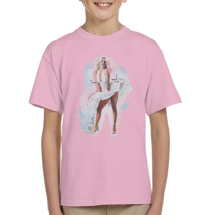 Sidney Maurer Original Portrait Of Marilyn Monroe Skirt Kid's T-Shirt