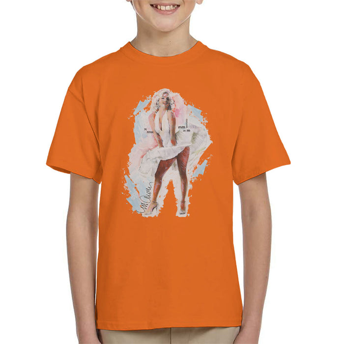 Sidney Maurer Original Portrait Of Marilyn Monroe Skirt Kid's T-Shirt
