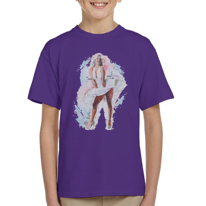Sidney Maurer Original Portrait Of Marilyn Monroe Skirt Kid's T-Shirt