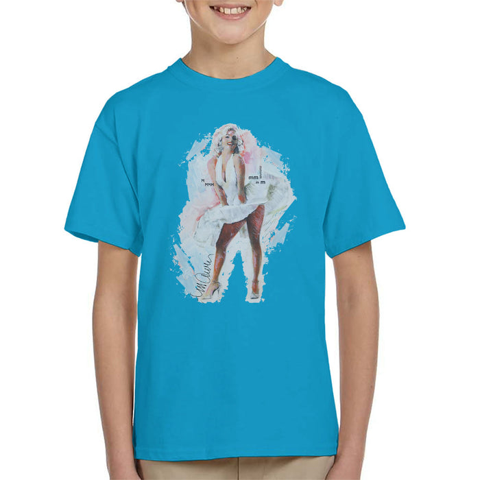 Sidney Maurer Original Portrait Of Marilyn Monroe Skirt Kid's T-Shirt