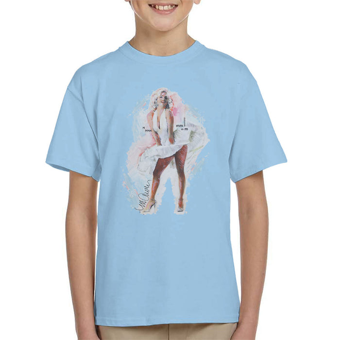 Sidney Maurer Original Portrait Of Marilyn Monroe Skirt Kid's T-Shirt