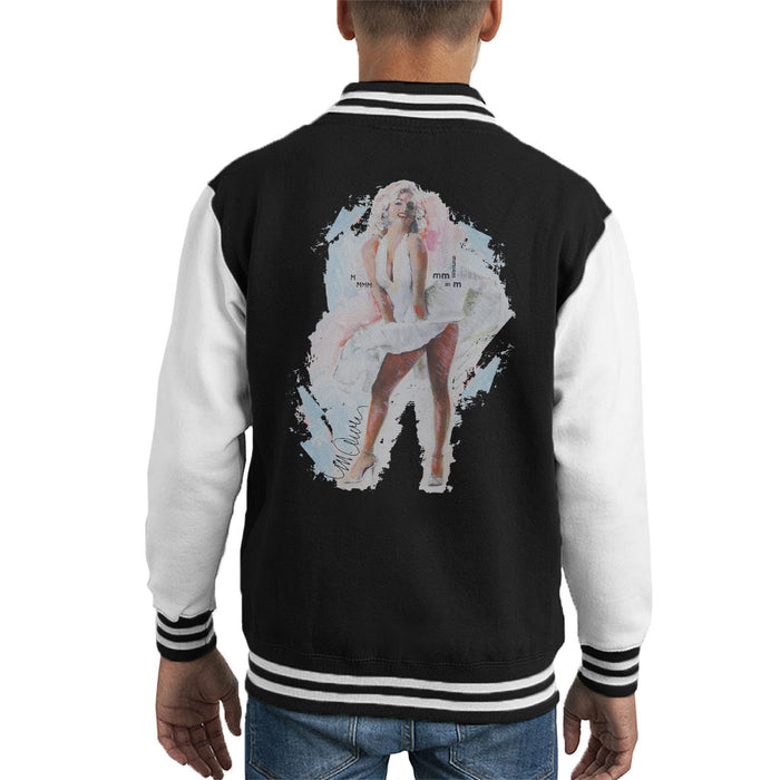 Sidney Maurer Original Portrait Of Marilyn Monroe Skirt Kid's Varsity Jacket