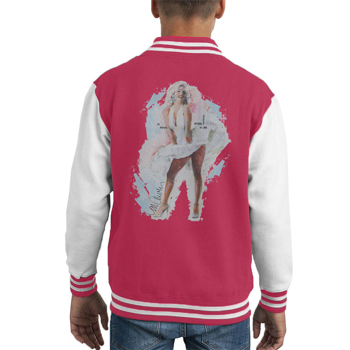 Sidney Maurer Original Portrait Of Marilyn Monroe Skirt Kid's Varsity Jacket