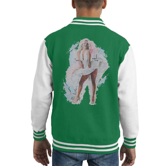 Sidney Maurer Original Portrait Of Marilyn Monroe Skirt Kid's Varsity Jacket