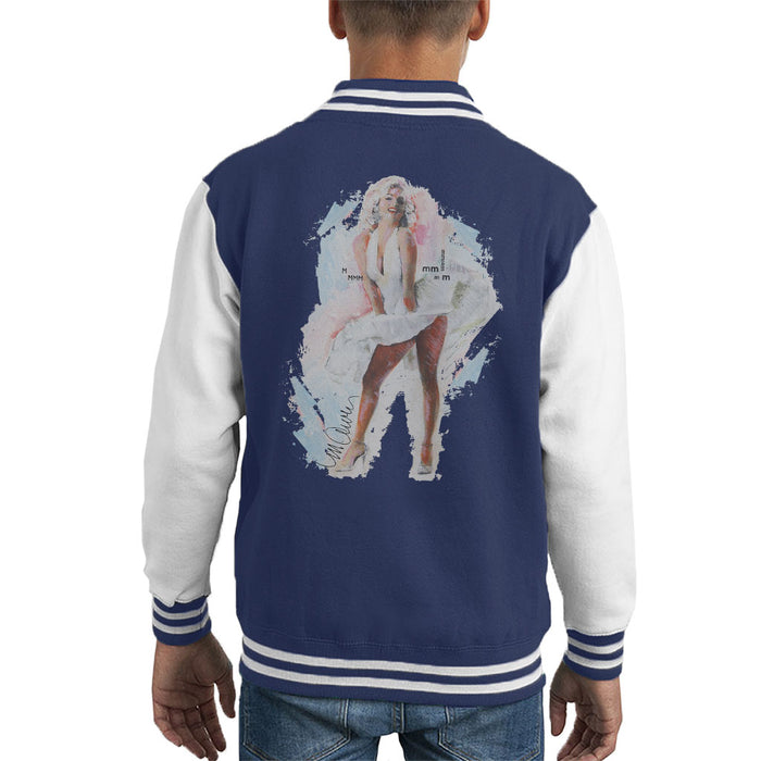 Sidney Maurer Original Portrait Of Marilyn Monroe Skirt Kid's Varsity Jacket