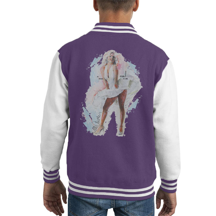 Sidney Maurer Original Portrait Of Marilyn Monroe Skirt Kid's Varsity Jacket