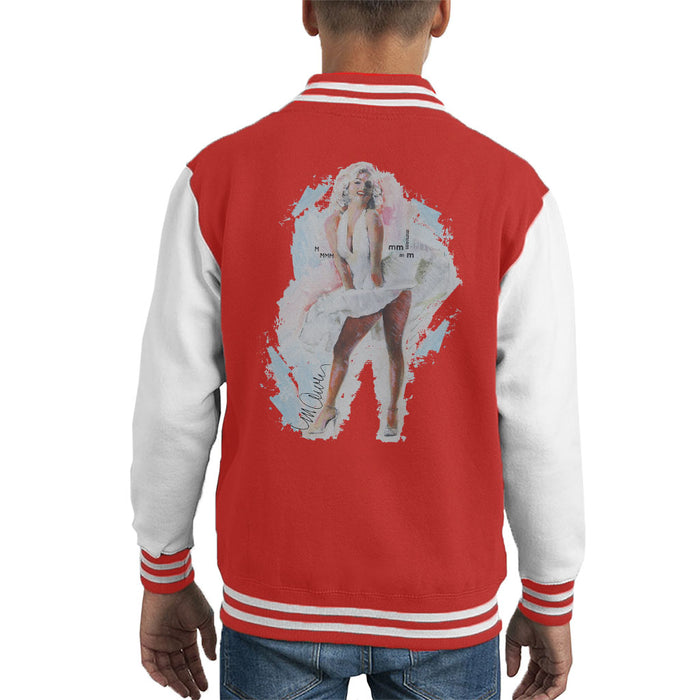 Sidney Maurer Original Portrait Of Marilyn Monroe Skirt Kid's Varsity Jacket