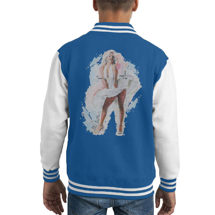 Sidney Maurer Original Portrait Of Marilyn Monroe Skirt Kid's Varsity Jacket