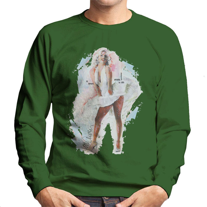 Sidney Maurer Original Portrait Of Marilyn Monroe Skirt Men's Sweatshirt