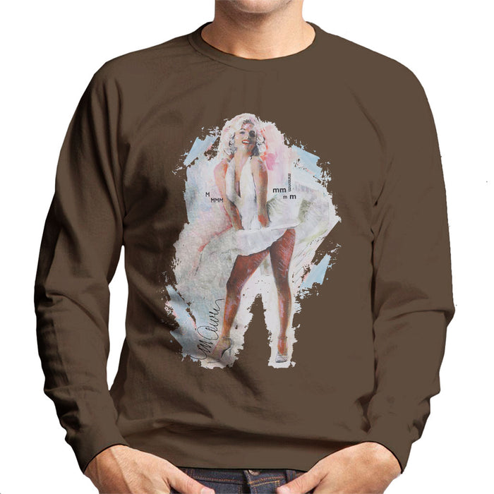 Sidney Maurer Original Portrait Of Marilyn Monroe Skirt Men's Sweatshirt