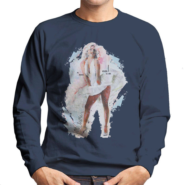 Sidney Maurer Original Portrait Of Marilyn Monroe Skirt Men's Sweatshirt