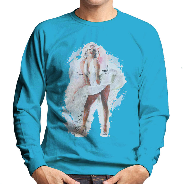 Sidney Maurer Original Portrait Of Marilyn Monroe Skirt Men's Sweatshirt
