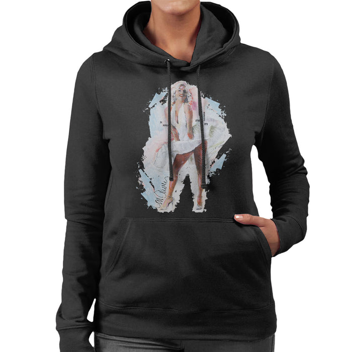Sidney Maurer Original Portrait Of Marilyn Monroe Skirt Women's Hooded Sweatshirt