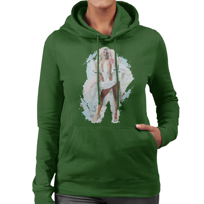 Sidney Maurer Original Portrait Of Marilyn Monroe Skirt Women's Hooded Sweatshirt
