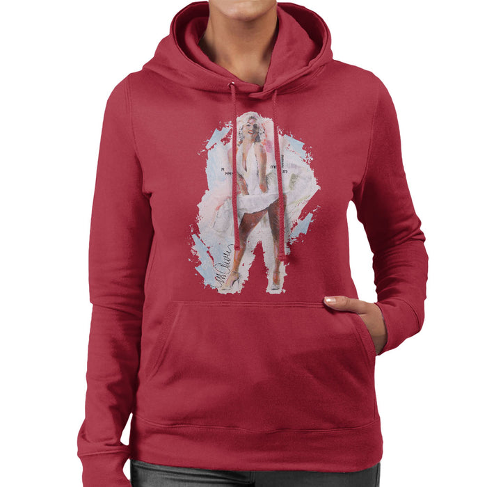 Sidney Maurer Original Portrait Of Marilyn Monroe Skirt Women's Hooded Sweatshirt