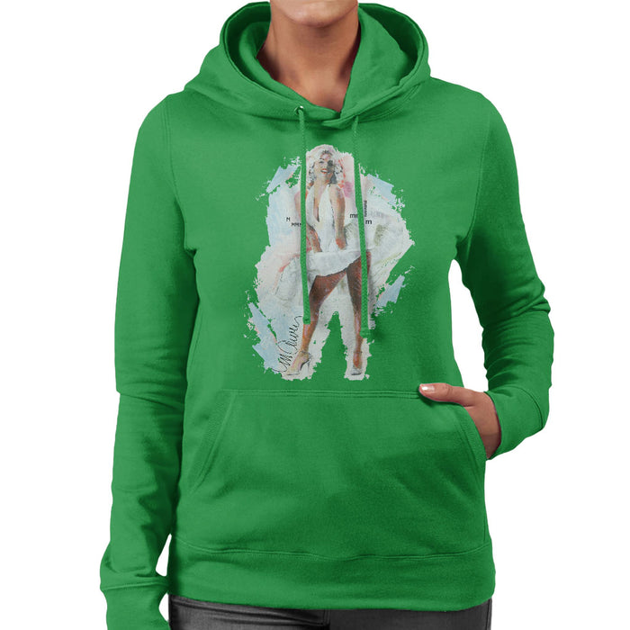 Sidney Maurer Original Portrait Of Marilyn Monroe Skirt Women's Hooded Sweatshirt