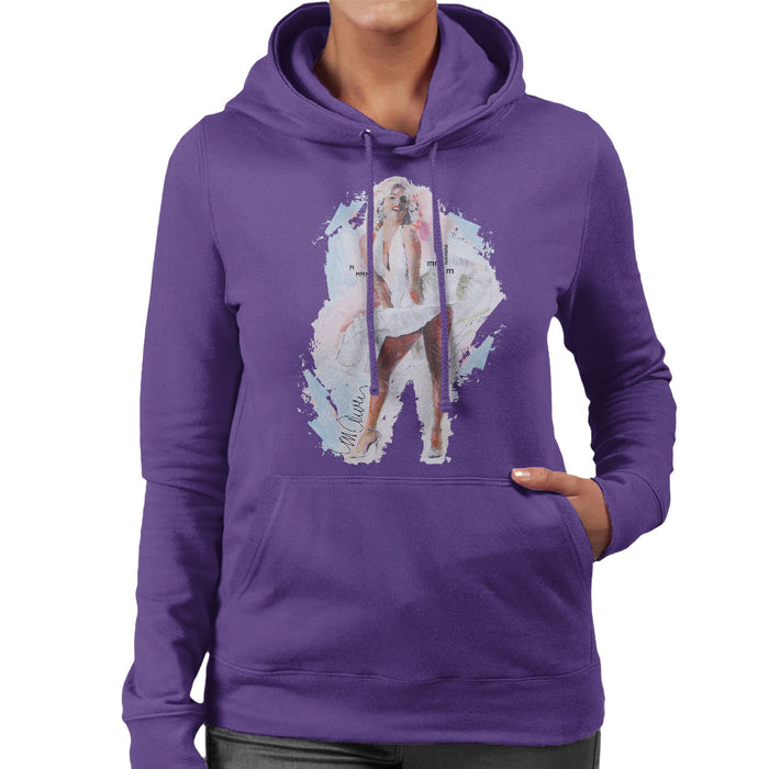 Sidney Maurer Original Portrait Of Marilyn Monroe Skirt Women's Hooded Sweatshirt