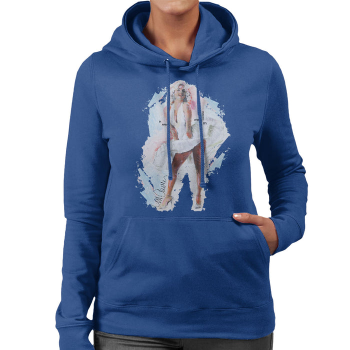 Sidney Maurer Original Portrait Of Marilyn Monroe Skirt Women's Hooded Sweatshirt