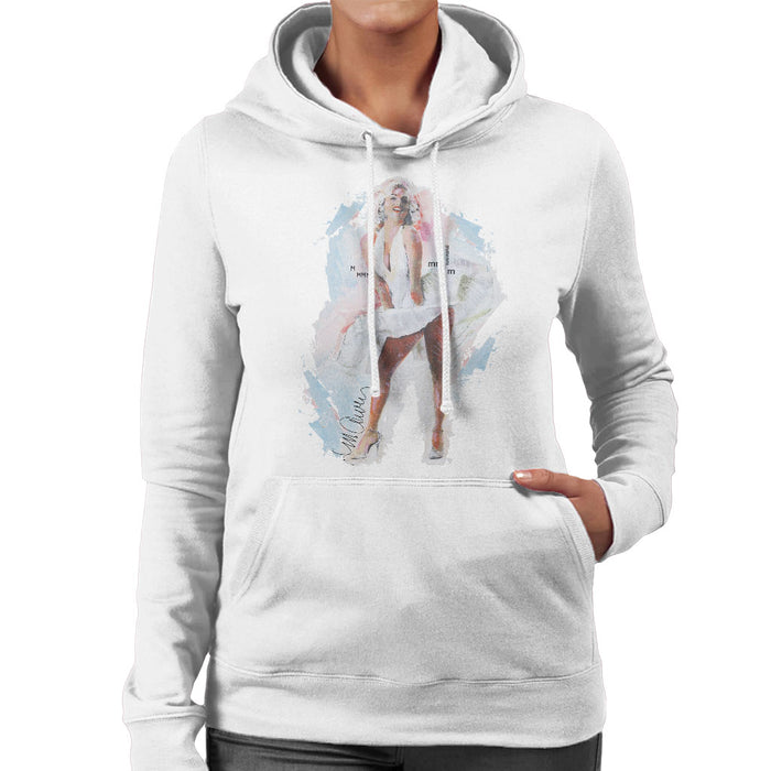 Sidney Maurer Original Portrait Of Marilyn Monroe Skirt Women's Hooded Sweatshirt