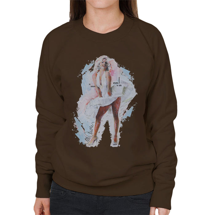 Sidney Maurer Original Portrait Of Marilyn Monroe Skirt Women's Sweatshirt