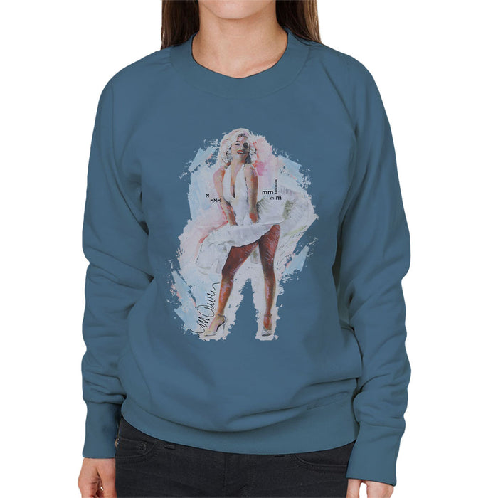 Sidney Maurer Original Portrait Of Marilyn Monroe Skirt Women's Sweatshirt