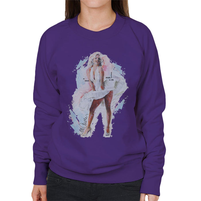 Sidney Maurer Original Portrait Of Marilyn Monroe Skirt Women's Sweatshirt