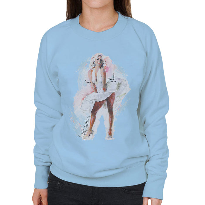 Sidney Maurer Original Portrait Of Marilyn Monroe Skirt Women's Sweatshirt