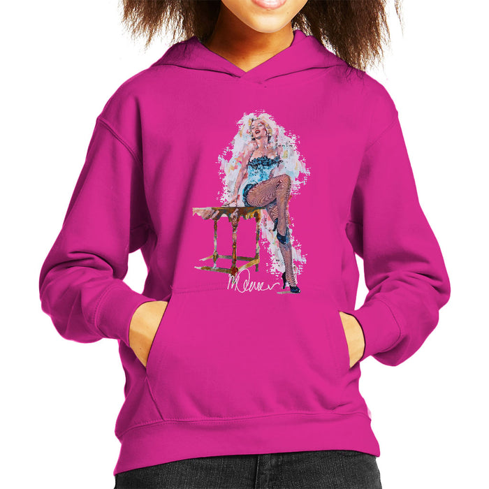 Sidney Maurer Original Portrait Of Marilyn Monroe Stockings Kid's Hooded Sweatshirt