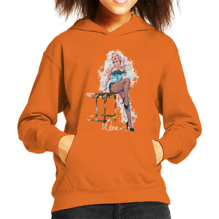 Sidney Maurer Original Portrait Of Marilyn Monroe Stockings Kid's Hooded Sweatshirt