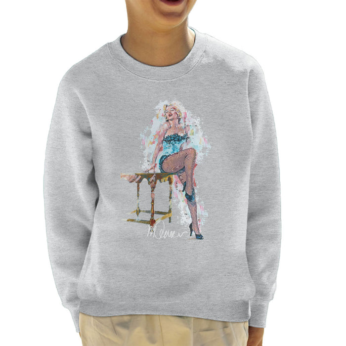 Sidney Maurer Original Portrait Of Marilyn Monroe Stockings Kid's Sweatshirt