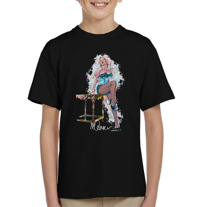 Sidney Maurer Original Portrait Of Marilyn Monroe Stockings Kid's T-Shirt