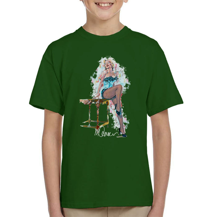 Sidney Maurer Original Portrait Of Marilyn Monroe Stockings Kid's T-Shirt