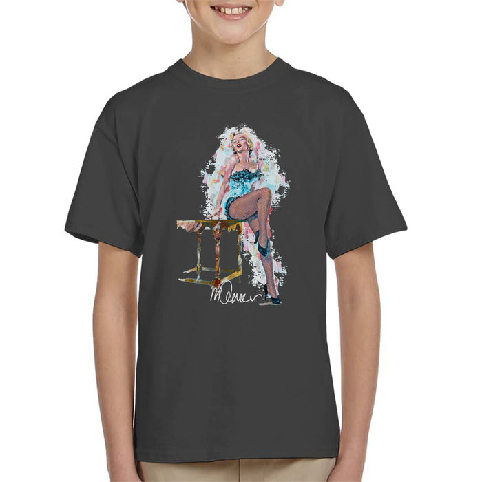 Sidney Maurer Original Portrait Of Marilyn Monroe Stockings Kid's T-Shirt