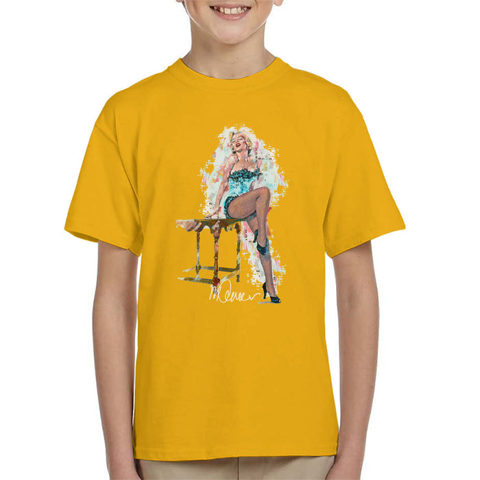 Sidney Maurer Original Portrait Of Marilyn Monroe Stockings Kid's T-Shirt